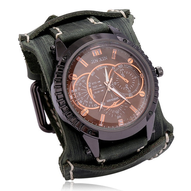 Load image into Gallery viewer, Jessingshow 2022 Luxury Men's Watch Leather bracelet, stainless steel 20_color
