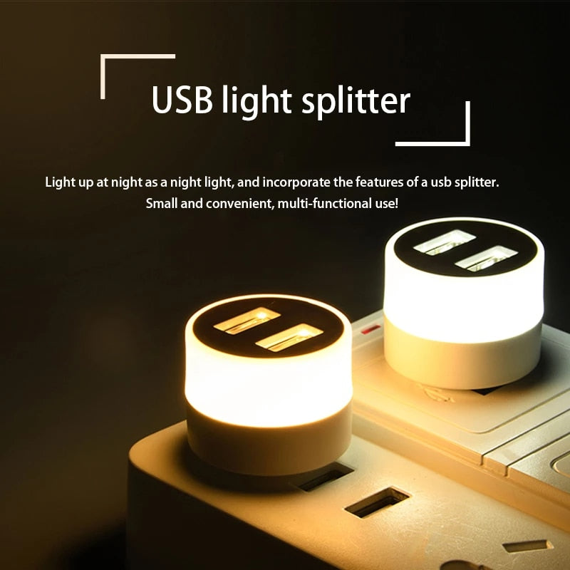 Load image into Gallery viewer, Small lamp illuminates the room two usb connections To charge your cell phone and mobile
