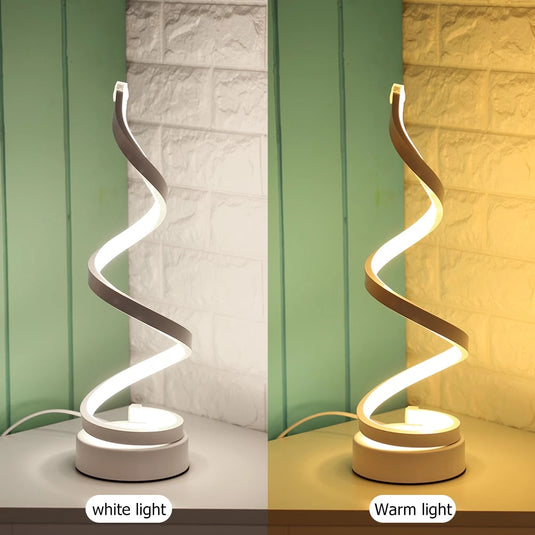 led desk lamps, Threaded shape, for office and home decorations. Various shapes