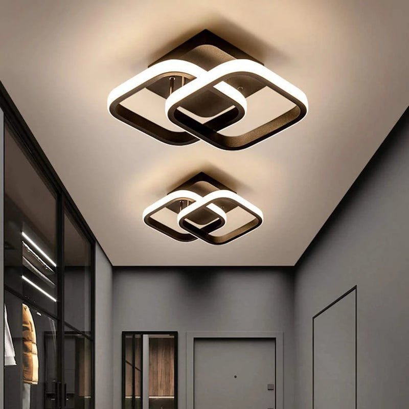 Load image into Gallery viewer, 2022 led ceiling light In the form of two intersecting squares Placed in the corridor and living rooms 5 colors
