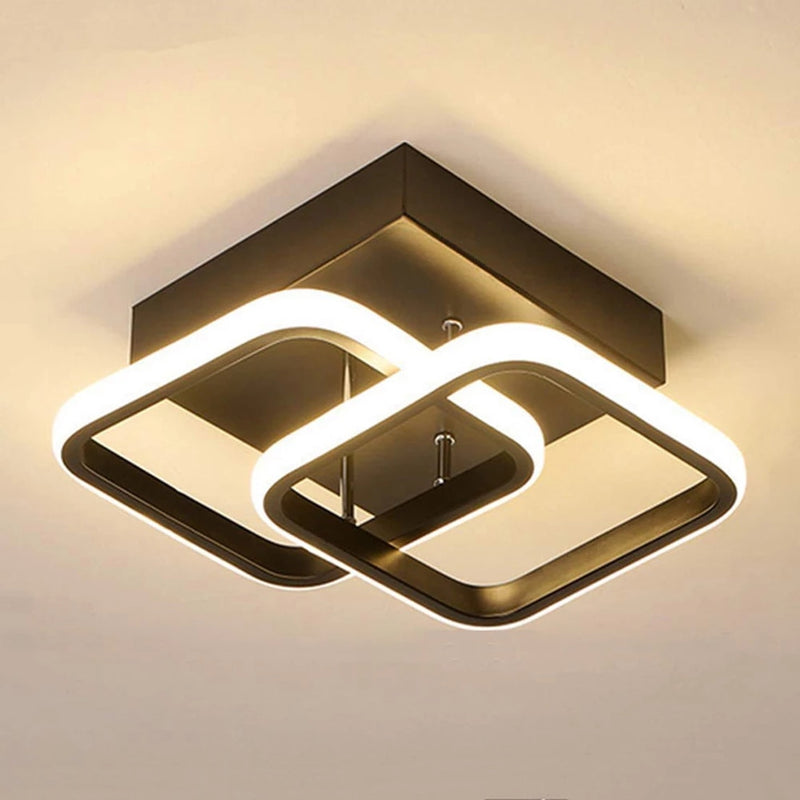 Load image into Gallery viewer, 2022 led ceiling light In the form of two intersecting squares Placed in the corridor and living rooms 5 colors
