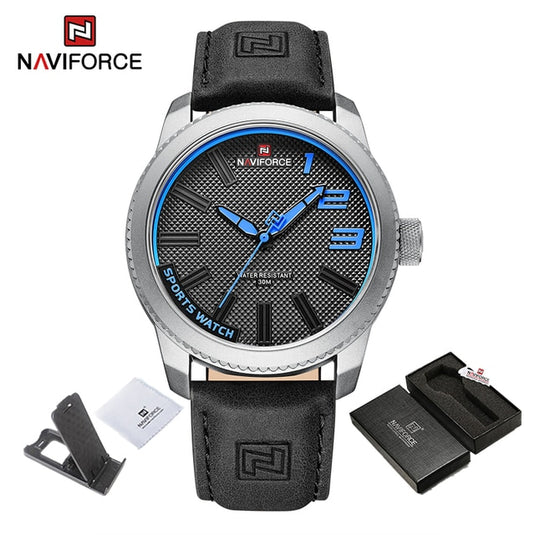 Luxury men's watch 2022NAVIFORCE Water Resistant, Shock Resistant Green Clock