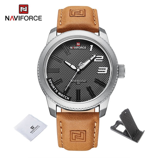 Luxury men's watch 2022NAVIFORCE Water Resistant, Shock Resistant Green Clock
