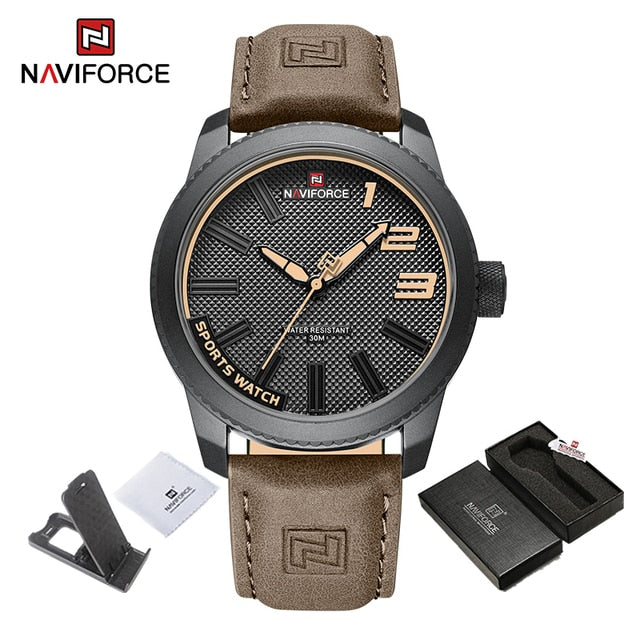 Load image into Gallery viewer, Luxury men's watch 2022NAVIFORCE Water Resistant, Shock Resistant Green Clock
