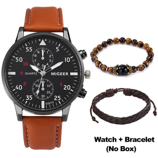 Men's watch proud, business men and occasions. Sora of controversy brown Comes with matching watch accessories
