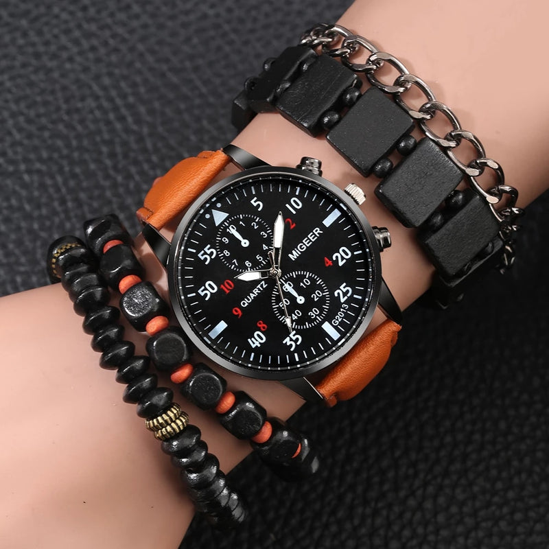 Load image into Gallery viewer, Men's watch proud, business men and occasions. Sora of controversy brown Comes with matching watch accessories

