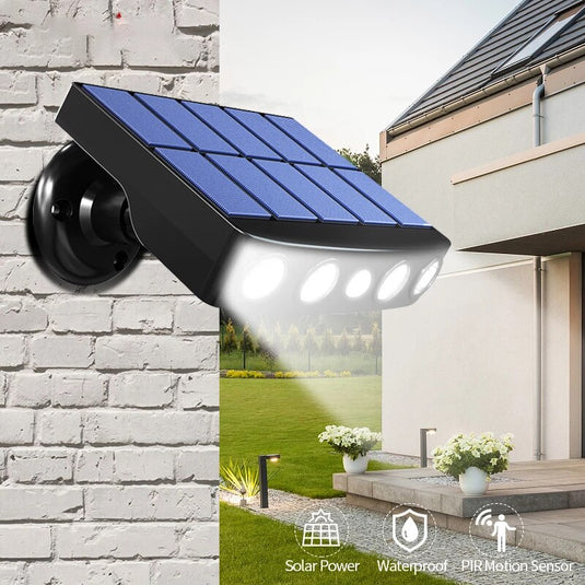 Powerful Solar Lamp big storage battery water resistant Light up with motion sensor