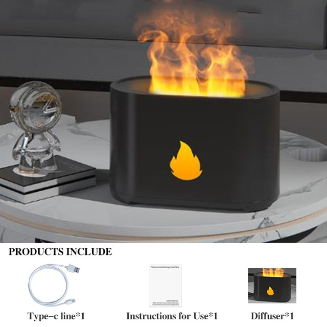 Load image into Gallery viewer, REUP Flame Air Humidifier Essential Oil Ultrasonic Aroma Diffuser
