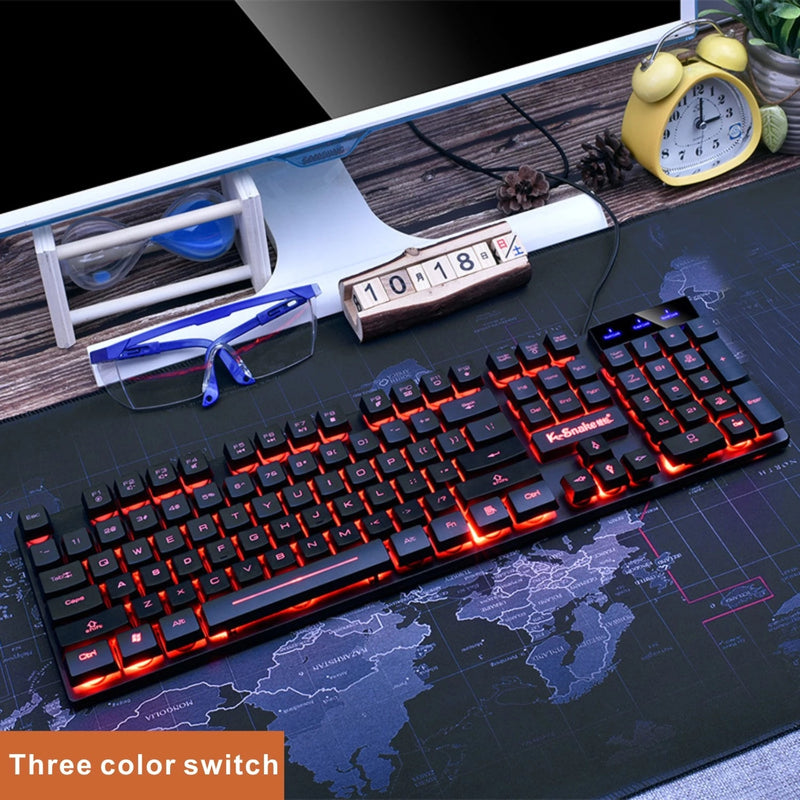 Load image into Gallery viewer, RGB Backlit Gaming Gamer Keyboard For PC Computer Desktop Laptop LED Luminous Mechanical Waterproof USB Wired Ergonomic Keyboard
