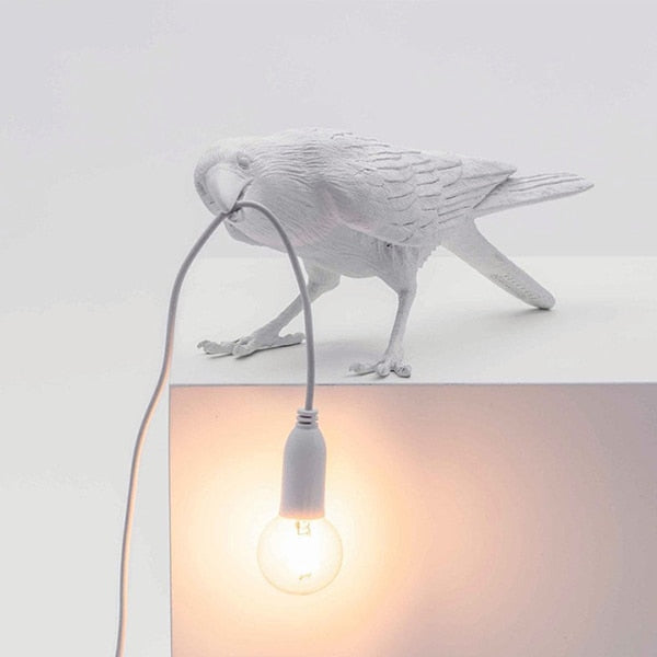 Load image into Gallery viewer, bedroom night lamp shaped like a bird A base for carrying the ball can be placed on the wall Two colors: black and white
