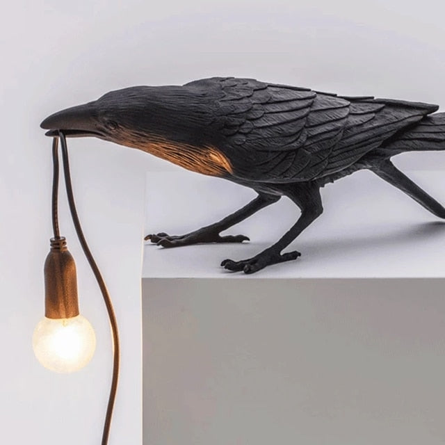 Load image into Gallery viewer, bedroom night lamp shaped like a bird A base for carrying the ball can be placed on the wall Two colors: black and white
