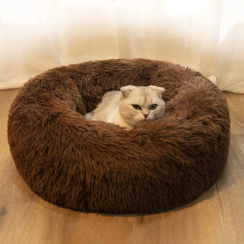 Load image into Gallery viewer, pet bed Round soft fur Cats and dogs sleep on it Different sizes 8_colors

