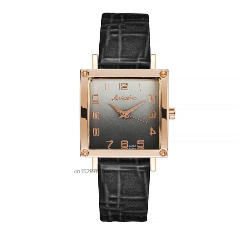 Load image into Gallery viewer, Luxury women's watches, leather bracelet square shape 2022 Fashion gradient colors
