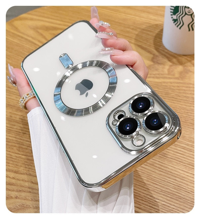Load image into Gallery viewer, Stylish silicone cover, magnetic charging technology, suitable for all iPhones 7_colors
