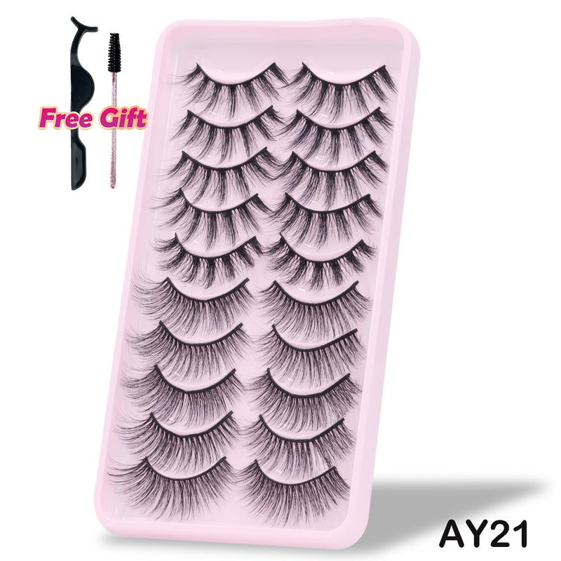 Load image into Gallery viewer, 5/10 Pairs 3D Mink Lashes Dramatic Natural Lashes
