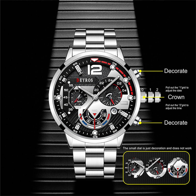 Load image into Gallery viewer, 2022 Luxury men's watches, made of stainless steel Leather Solar, Luminous
