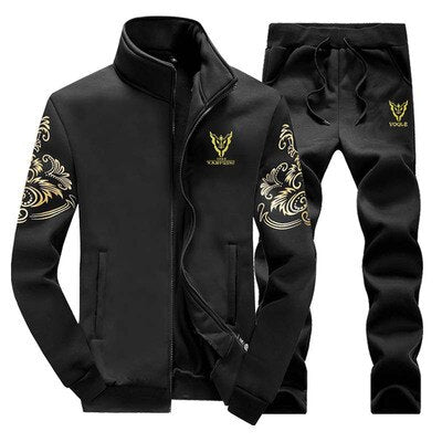 Load image into Gallery viewer, Men's polyester tracksuit is suitable for sports in spring and is elegant
