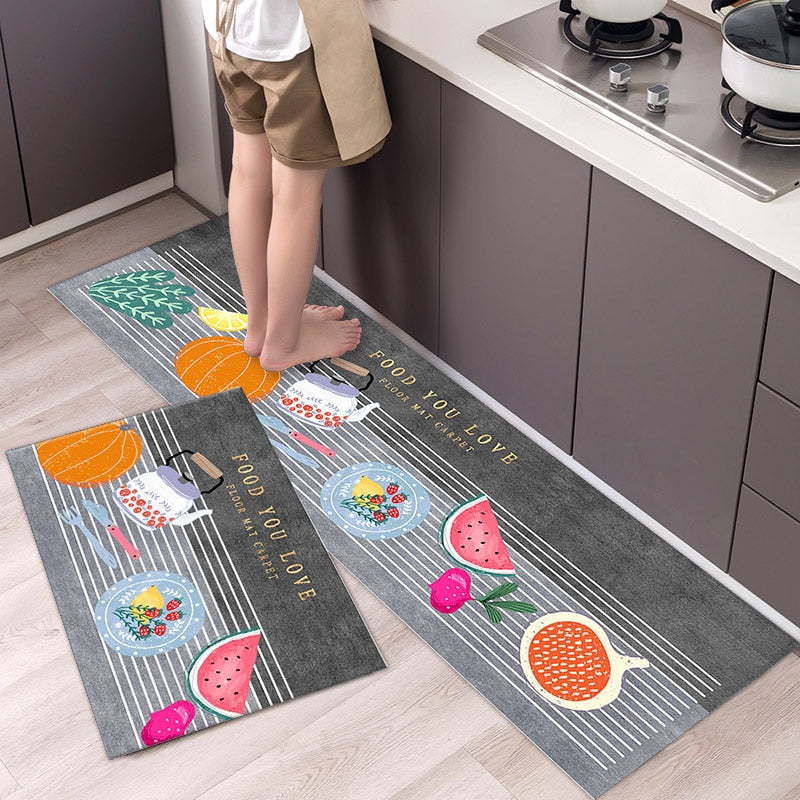 Load image into Gallery viewer, Fashion simple Scandinavian style kitchen rug
