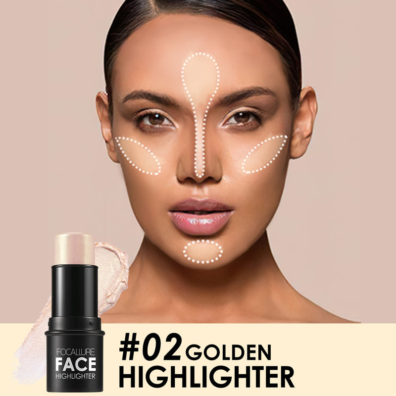 Load image into Gallery viewer, FOCALLURE makeup shimmer highlighter contour &amp; bronzer creamy shimmer powder glitter contour stick
