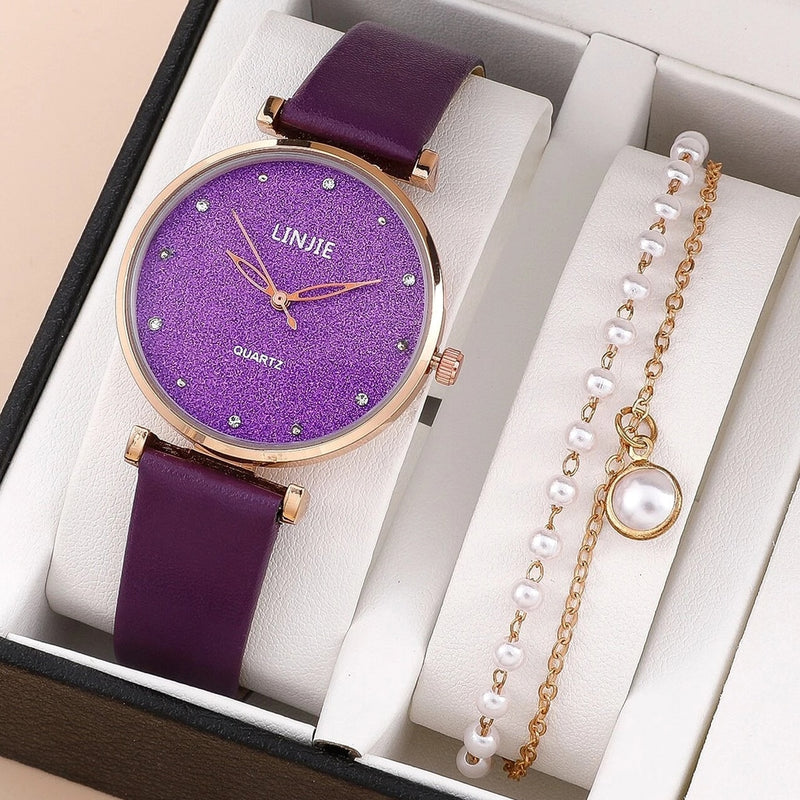 Load image into Gallery viewer, New women's watch 2022 Elegance title leather bracelet Sora looks like a clock
