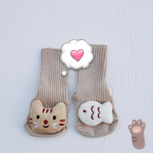 Newborn baby socks. soft cotton anti slip cute animal shapes