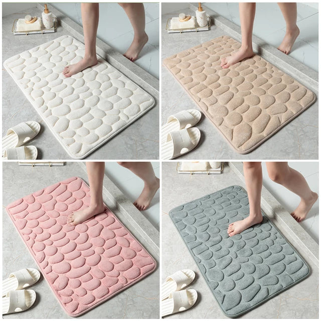 Load image into Gallery viewer, Coral fleece bath rug Non-slip and water absorbent washable 10-colors
