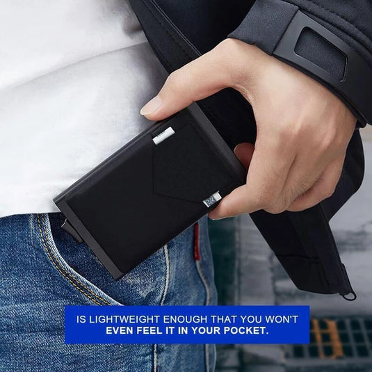 smart wallet Fits all your cards made of steel All colors are there