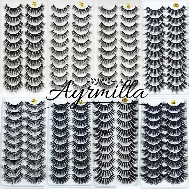 Load image into Gallery viewer, 5/10 Pairs 3D Mink Lashes Dramatic Natural Lashes
