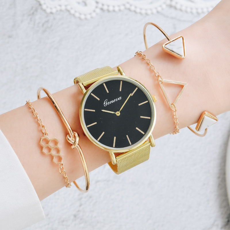 Load image into Gallery viewer, Luxury Women's Quartz Watch With matching accessories for the watch 6_colors
