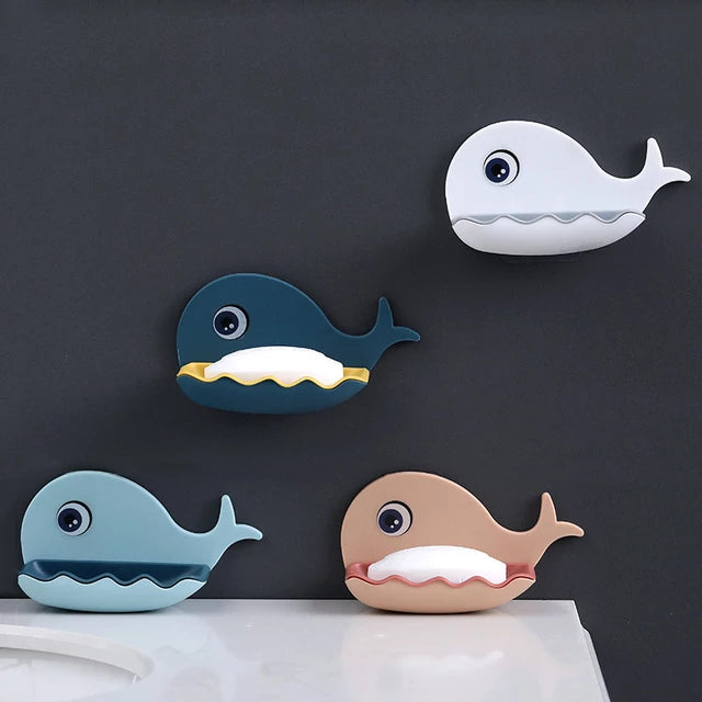 Load image into Gallery viewer, Wall-mounted soap dish for the bathroom or kitchen in the shape of a whale to complete the elegance of the house
