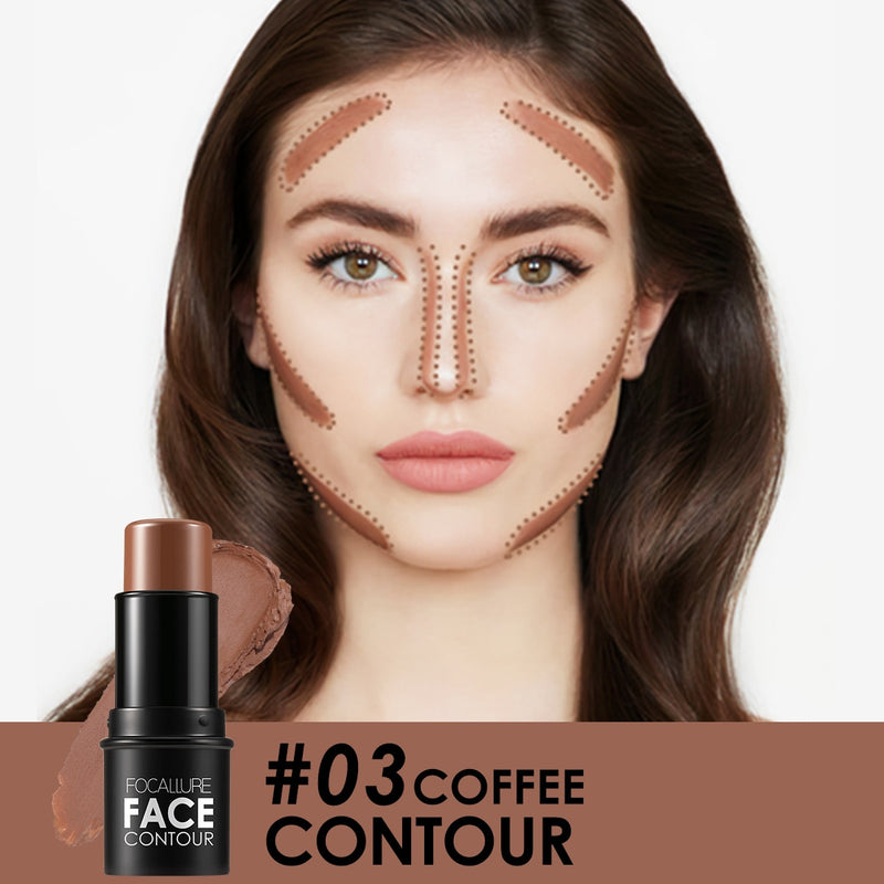 Load image into Gallery viewer, FOCALLURE makeup shimmer highlighter contour &amp; bronzer creamy shimmer powder glitter contour stick
