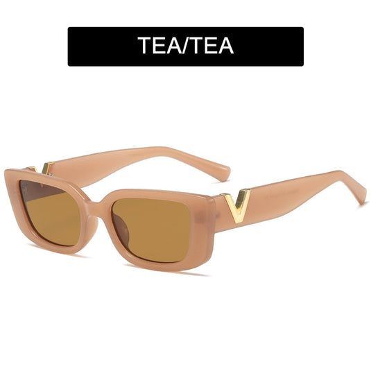 luxury women's sunglasses rectangular lens The latest fashion