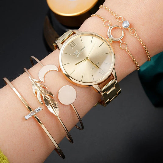 Luxury Women's Quartz Watch With matching accessories for the watch 6_colors