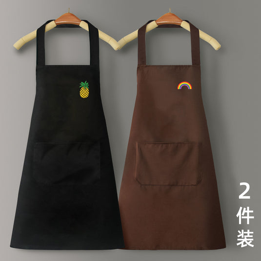New korean version waterproof and oil-proof home kitchen apron for men and women