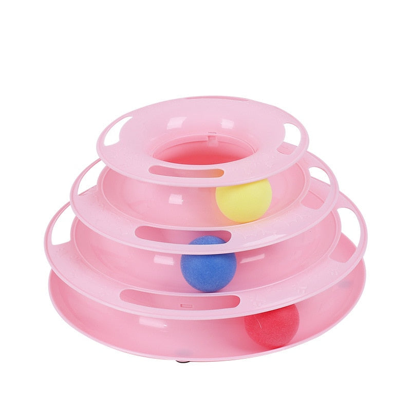 Load image into Gallery viewer, Interactive game for cats For breeding and training cats Disc, rotor and balls in it many shapes
