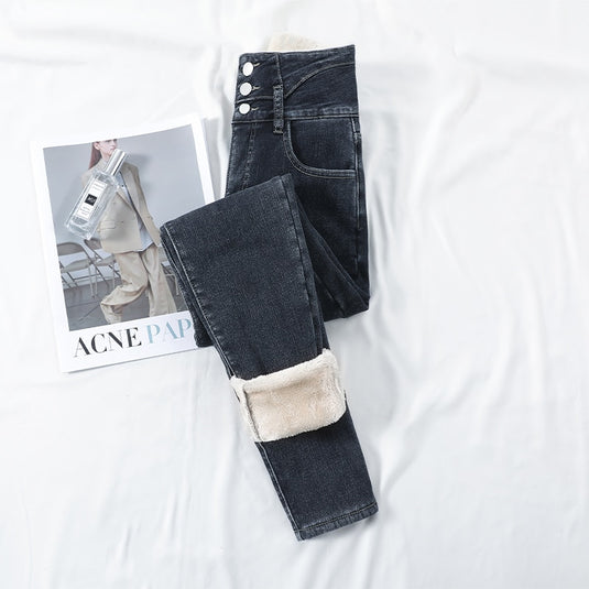 ZOENOVAJeans For Women beautiful ،latest fashion Velvet and warm in winter 8 colors