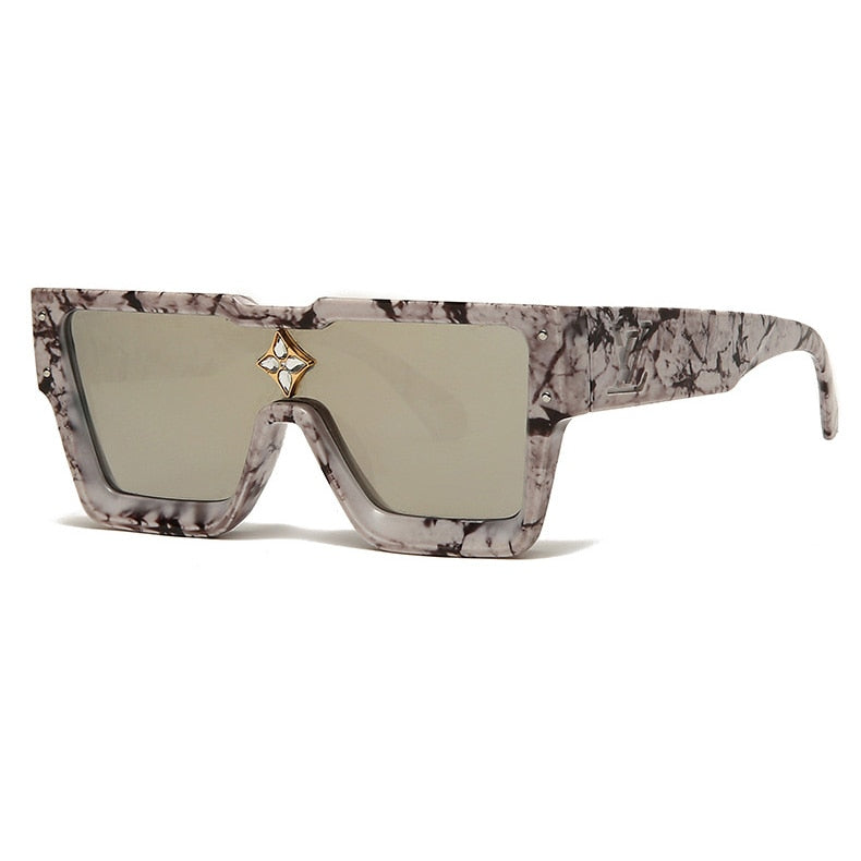 Load image into Gallery viewer, SHAUNA Luxury Crystal Oversized Women Square Sunglasses Trending Shades
