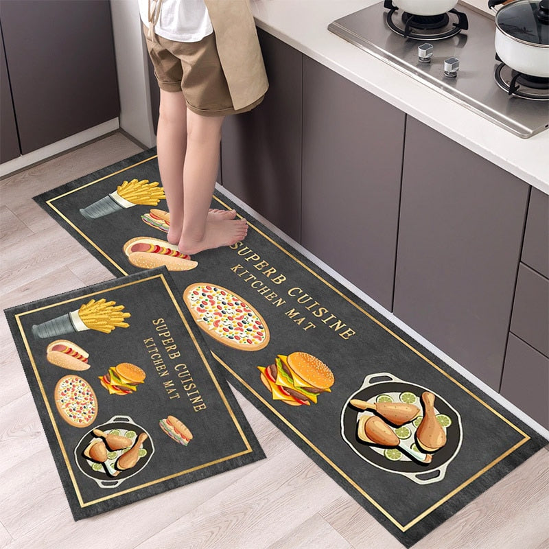 Load image into Gallery viewer, Fashion simple Scandinavian style kitchen rug
