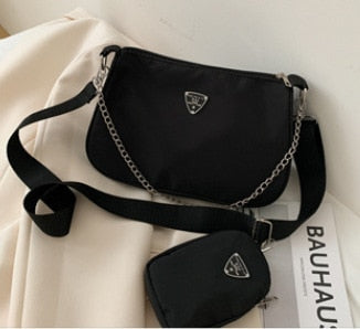 2022 New Retro Women Crossbody Bags ,Style Crescent Chain Underarm Shoulder Bags, High Quality Square Solid Bags