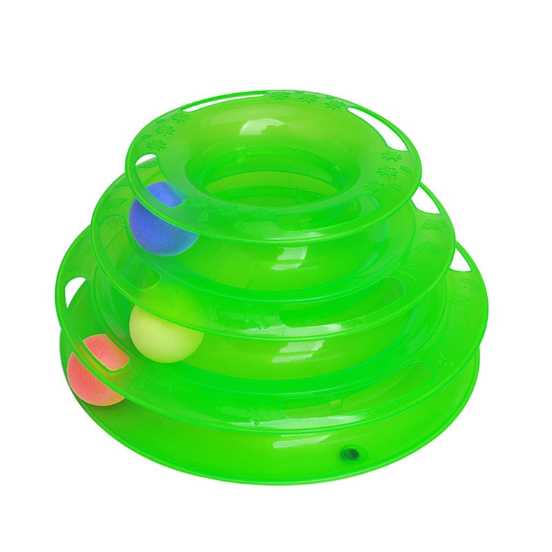 Load image into Gallery viewer, Interactive game for cats For breeding and training cats Disc, rotor and balls in it many shapes
