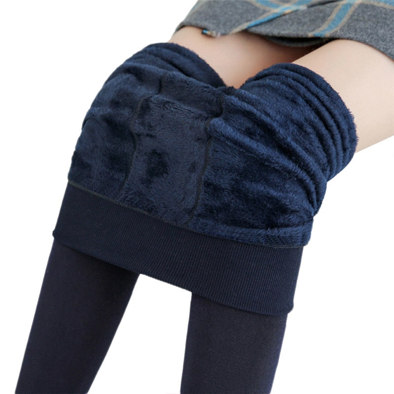 Load image into Gallery viewer, Women's leggings, velvet, high-waisted from the inside, stuffed with fur and beautiful colors.
