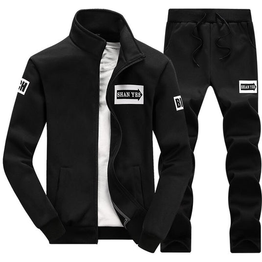 Men's polyester tracksuit is suitable for sports in spring and is elegant