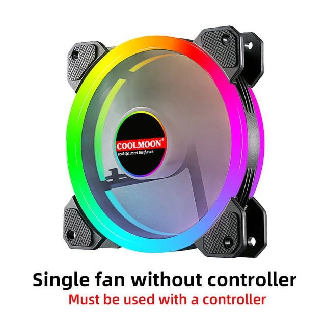 Load image into Gallery viewer, 120mm PC Computer Case Fan Cooling Cooler 6PIN Adjustable RGB Led 12cm Mute Ventilador 5V DC ARGB Fans Adjust Speed Aura Sync
