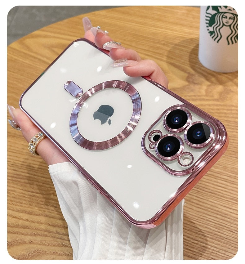 Load image into Gallery viewer, Stylish silicone cover, magnetic charging technology, suitable for all iPhones 7_colors
