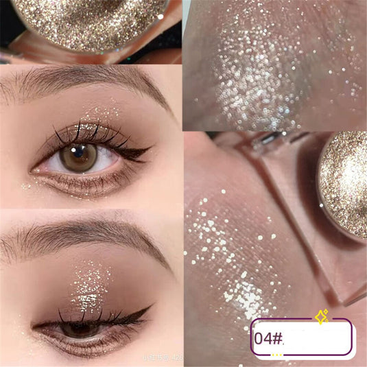 Gorgeous shimmer diamond eyeshadow palette, long lasting shine and can be used as highlighter