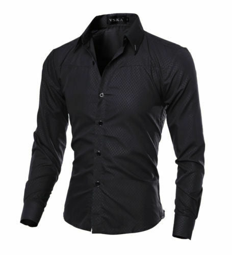 Load image into Gallery viewer, Luxurious men's work shirt, solid color, long sleeves, 4_colors
