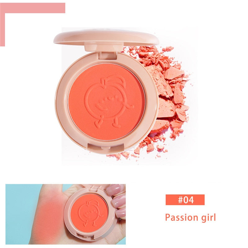 Load image into Gallery viewer, New 6 colors blush makeup palette mineral powder red rouge lasting natural cream cheek tint orange peach pink
