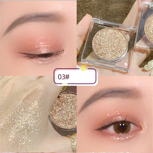 Gorgeous shimmer diamond eyeshadow palette, long lasting shine and can be used as highlighter