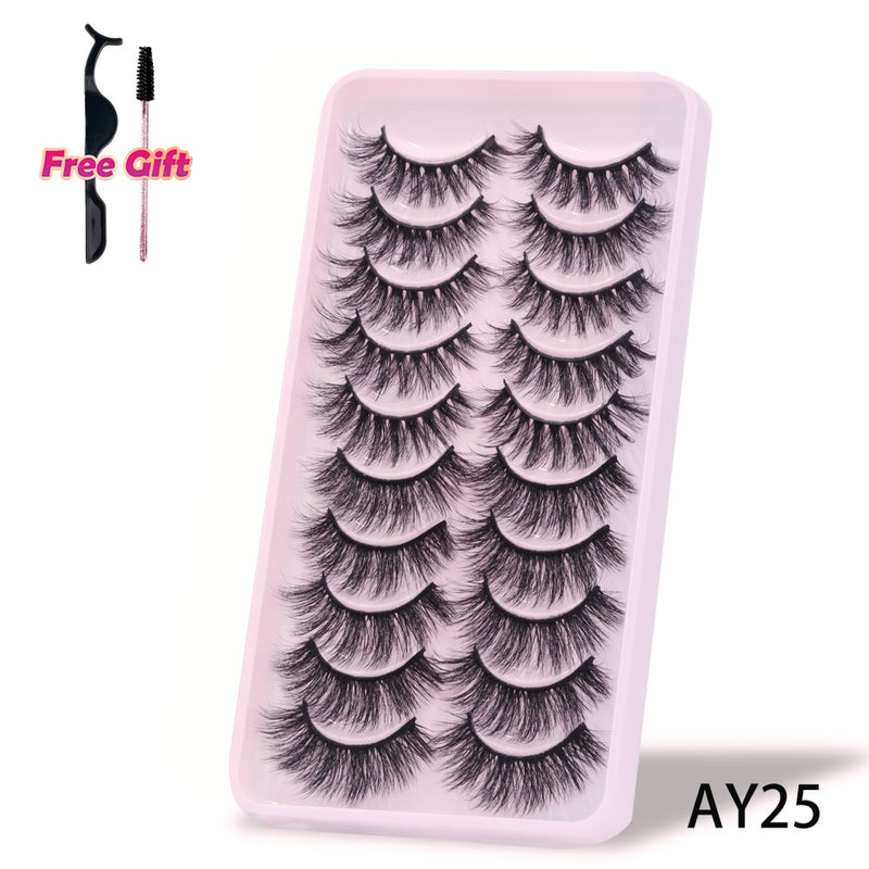 Load image into Gallery viewer, 5/10 Pairs 3D Mink Lashes Dramatic Natural Lashes
