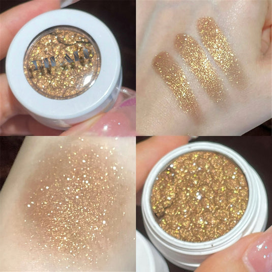 Gorgeous shimmer diamond eyeshadow palette, long lasting shine and can be used as highlighter